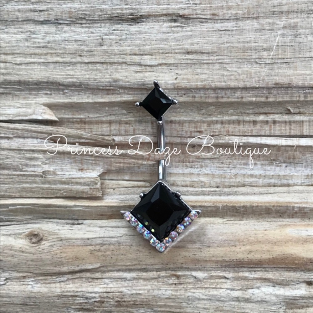 Silver Gatsby Style Belly Button Ring
